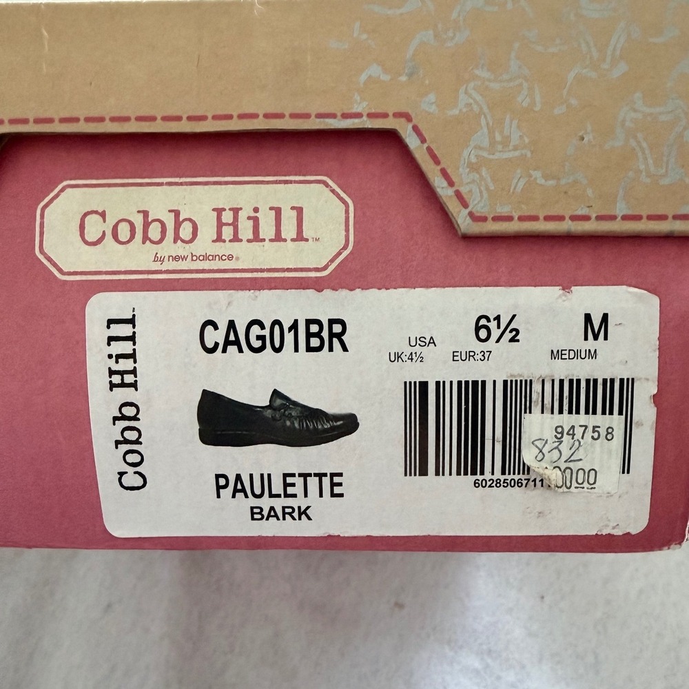 Cobb Hill by New Balance Paulette Bark Brown Leather Slip On Loafers Sz 6.5M - Picture 5 of 16